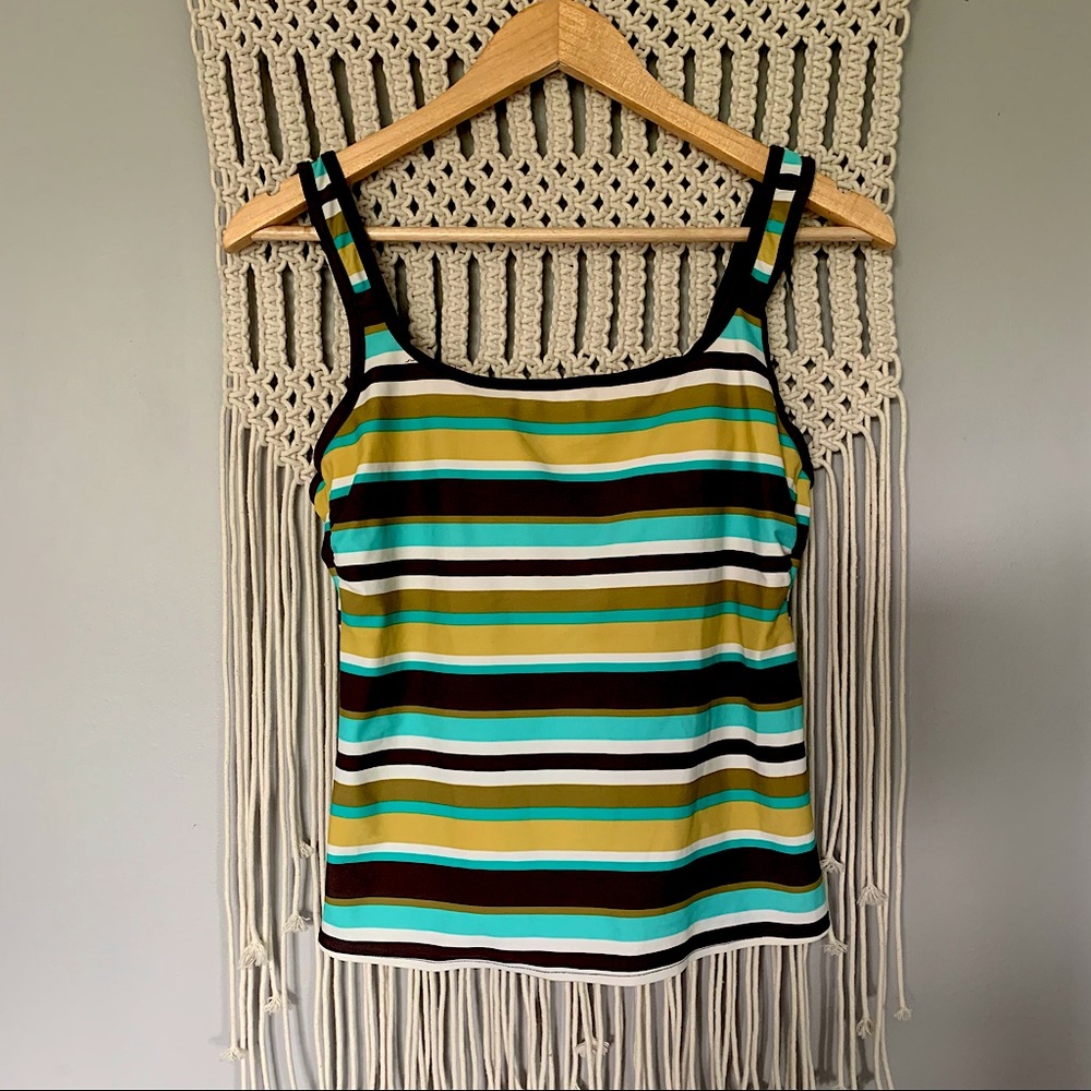 Y2K Striped Tankini Top